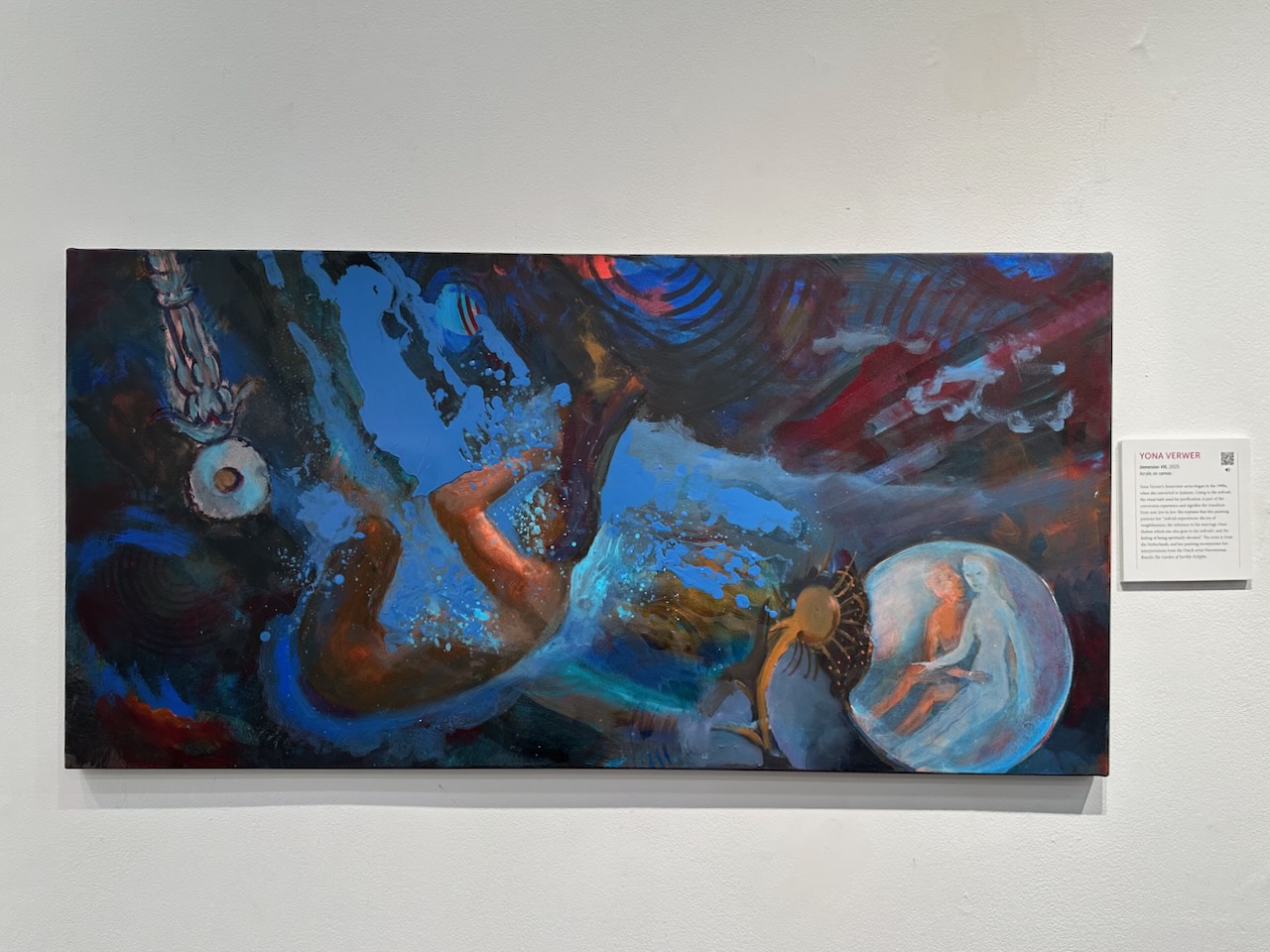 Yona Verwer, "Immersion VIII", acrylic on canvas, 20" x 40"