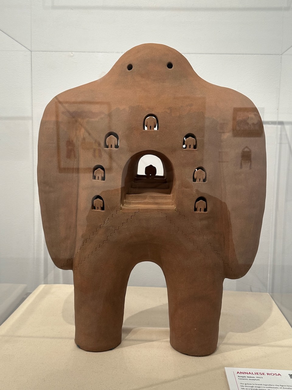 Annaliese Rosa, "Temple Golem", ceramic sculpture, 23.6" x 15.7" x 7.9"